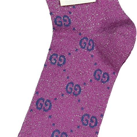 blue and gold gucci socks|purple Gucci socks.